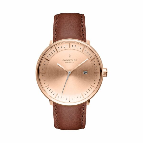 Nordgreen Herrenuhr Philosopher PH36RGLEBRBM Edelstahl
