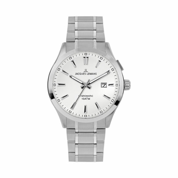 Jacques Lemans Herrenuhr Hybromatic  1-2130F Edelstahl
