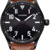 Junkers Flieger Analog Quarz Uhr Saphirglas (schwarz-braun)
