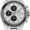 Junkers JUMO Automatik Uhr ETA Valjoux 7750 Saphirglas Chronometer Tachymeter Pilotenuhr (silber-silber)