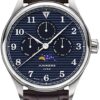 Junkers Tante JU Analog Quarz Uhr Mondphase Saphirglas (blau-braun)
