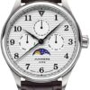 Junkers Tante JU Analog Quarz Uhr Mondphase Saphirglas (silber-braun)