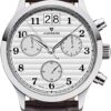 Junkers Tante JU Analog Quarz Uhr Saphirglas (silber-braun)
