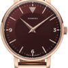Junkers Therese Damen Analog Quarz Uhr Rosé Vintage (rot-rosegold)