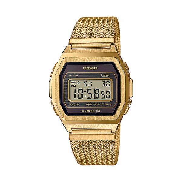 Casio Unisexuhr Vintage Iconic A1000MGA-5EF Edelstahl